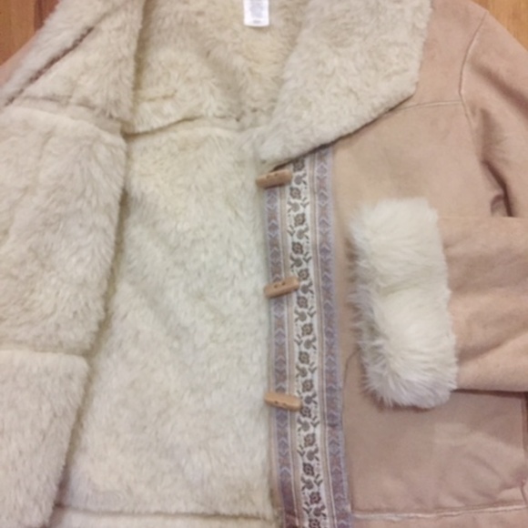 Coldwater Creek Jackets & Blazers - 🌹HP🌹Faux Sheep Skin Suede Coat w Fur Lining